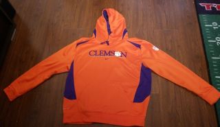 Clemson Tigers Nike Therma - Fit Pullover Hoodie Orange Mens Size Xl