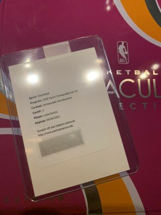 Luka Doncic /99 Immaculate Introductions Rookie Auto Redemption 