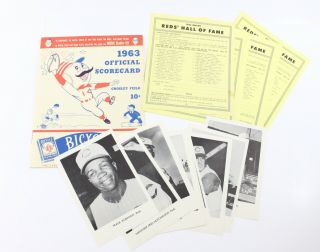 1963 Cincinnati Reds Official Scorecard Crosley Field Photos Hall Of Fame Ballot