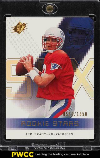 2000 Spx Football Tom Brady Rookie Rc /1350 130 (pwcc)