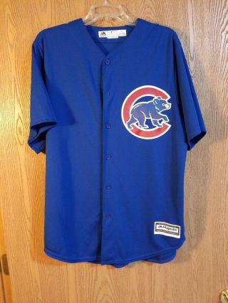 Anthony Rizzo 44 Chicago Cubs Sewn Majestic Cool Base Jersey Adult L Euc