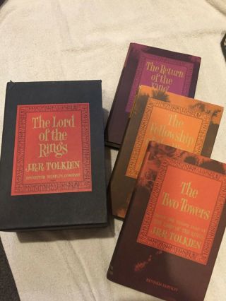 Lord Of The Rings Boxed Set (with Case) 1965 J R R Tolkien W/fold Out Maps