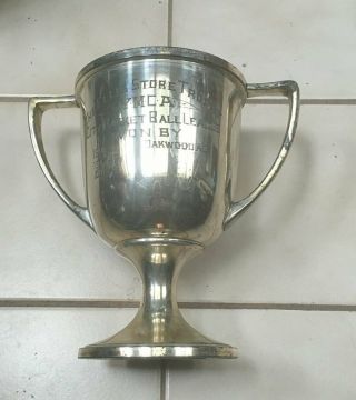 1916 - 19 Ymca Basketball Silver Plate Oakwood Ac Ellis Store Trophy,  Medal