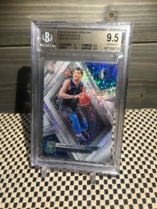 Luka Doncic 2018 - 19 Spectra White Sparkle Case Hit Rookie Card Bgs 9.  5
