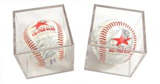 (2) 1997 Midwest League All - Star Game East Vs.  West Signed Baseballs 48 - Autos