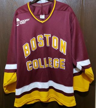 Vintage Maroon Ccm Boston College Eagles Hockey Jersey Man Medium Stitched