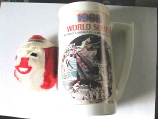 1968 Baseball World Series St Louis Cardinals Souvenir Mug And Goof Ball