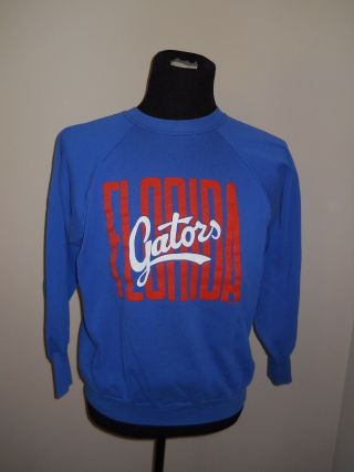 Vtg 80s University Of Florida Uf Gators Blue Crewneck Sweatshirt Mens Size Xl 46