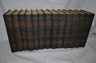 Set Of 13 - 1916 Elbert Hubbard " Little Journeys " Memorial Edition - Roycrofters