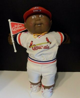 Vintage 1985 St.  Louis Cardinals Baseball African American Cabbage Patch Doll