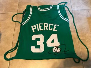 Paul Pierce 34 Boston Celtics Jersey Style Green Drawstring Bag Pouch Abi 16 "