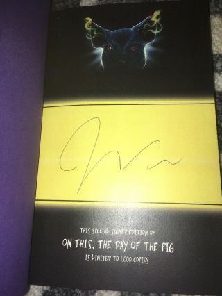 ON THIS THE DAY OF THE PIG JOSH MALERMAN Cemetery Dance Signed Limited 2