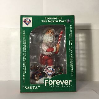 Limited Edition Legends Of The North Pole Phillies Santa Bobblehead Collectible
