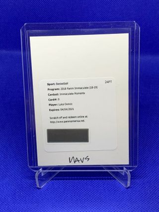 2018 - 19 Panini Immaculate Luka Doncic Acetate Rookie Auto Immaculate Moments /99