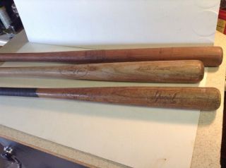 3 Vtg Wood Baseball Bats H&b Cracker Jack No.  2 Special,  Jc Higgins 1717 Rawlings
