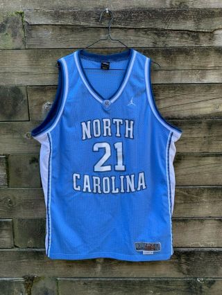 Nike North Carolina Unc Basketball Jersey 21 Jordan Size Xl