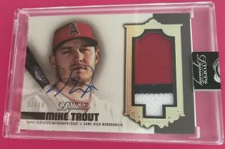 2019 Topps Dynasty Mike Trout Patch Auto 7/10 Dap - Mtr6 Angels