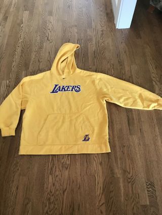 Los Angeles Lakers Authentic Nike Collectors Hooded Sweatshirt Size Xxl