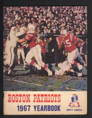 1967 Boston Patriots Afl Football Yearbook