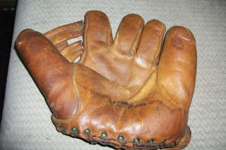 Vintage Ted Williams Wilson A2210 Leather Split Finger Baseball Glove Mit