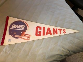 York Giants NFL Pennant 1970 ' s or 1980 ' s 2 bar helmet 2