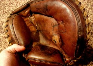 Vintage Rawlings Baseball Glove,  " Johnny Bench " Catchers Mitt,  Professional
