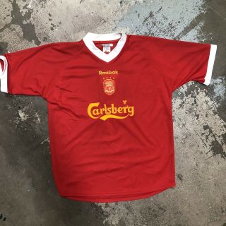 Vintage Liverpool Fc Soccer Jersey Reebok Futbol Kit Mens 38/40 Large Official
