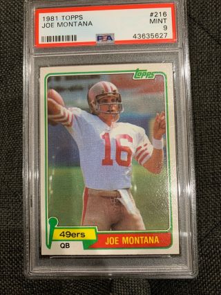 1981 Topps Joe Montana Rookie Psa 9 216 Rc Check Out Our Others