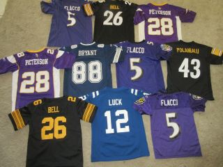 10 Assorted Nfl Jerseys Youth Size Small & Medium