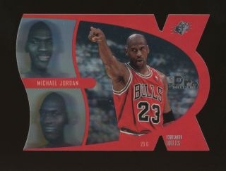 1997 - 98 Spx Pro Motion Holoview Die - Cut Michael Jordan Chicago Bulls Hof