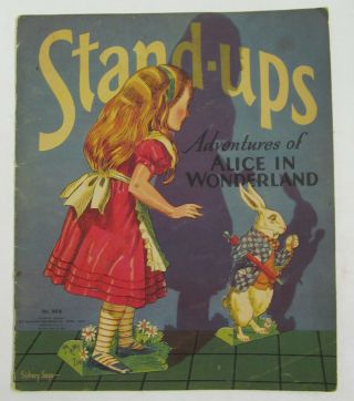 Alice In Wonderland - Stand - Ups Sidney Sage 1st Saalfield Unpunctured Paper Doll