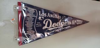 Los Angeles Dodgers 1974 World Series Felt Pennant With Holder