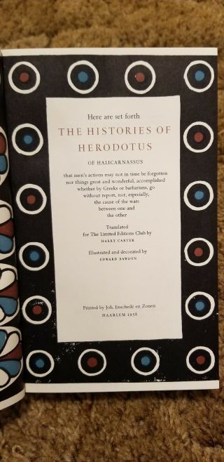 The Limited Edition Club The Histories Of Herodotus