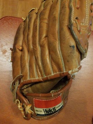 Old Vtg Hutch Athletic Goods Leather Baseball Glove Mitt 24 Sports Equipment