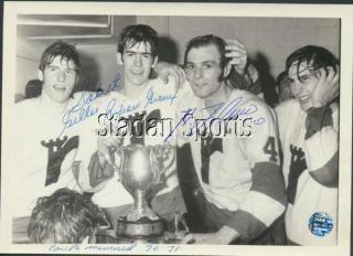 Rare Lafleur & Giroux Autographed 1970 - 71 Memorial Cup Press Photo Guy