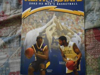 2002 - 03 Kent State Basketball Media Guide Antonio Gates San Diego Chargers Ad