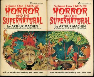 Tales Of Horror And The Supernatural 2 Vol.  Paperback Set Arthur Machen Hi - Grade