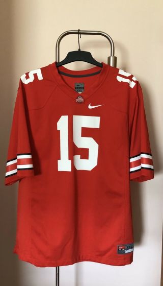 Mens Nike Ohio State Buckeyes Football Jersey Number 15 Red Size Xxl