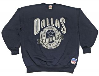 Vintage 90s Dallas Cowboys Nutmeg Team Nfl Crewneck Sweatshirt Sweater Size 2xl