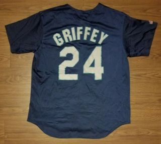 Majestic Seattle Mariners Ken Griffey Jr Baseball Jersey Extra Large XL 3