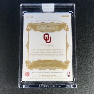 TRAE YOUNG 2018 PANINI FLAWLESS 106 DIAMOND GOLD AUTOGRAPH AUTO ROOKIE D 11/25 2