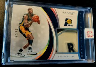19/25 Reggie Miller 2018 - 19 Immaculate Sole Of The Game Worn Sneaker Pacers