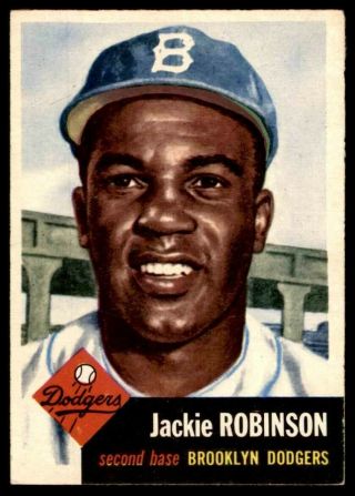 1953 Topps 1 Jackie Robinson Dodgers Ex - Mt,  To Nm