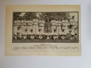 Hilldale Club Negro Leagues Baseball 1923 Baseball Team Picture