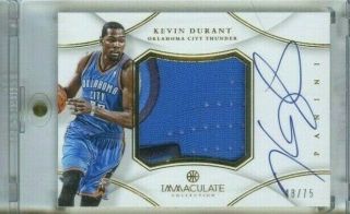 Kevin Durant Premium Patch Auto 48/75 Gold 2012 13 Immaculate