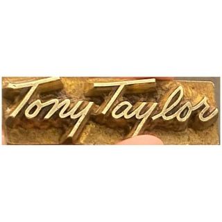 Brass Stamping Die For Vintage Tony Taylor Autograph Glove Phillies / Tigers