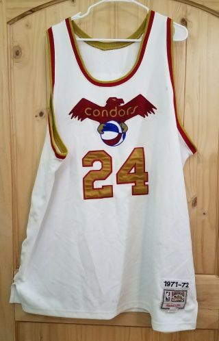 Vintage Mike Lewis 24 Jersey Pittsburgh Condors Mitchell And Ness Men Size 56