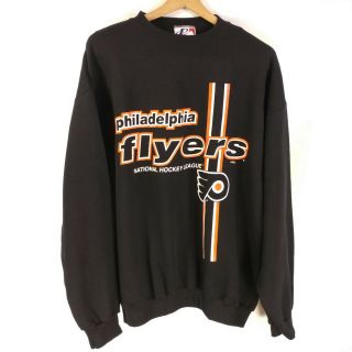Euc Philadelphia Flyers Logo Athletic Nhl Crew Neck Sweater - Large