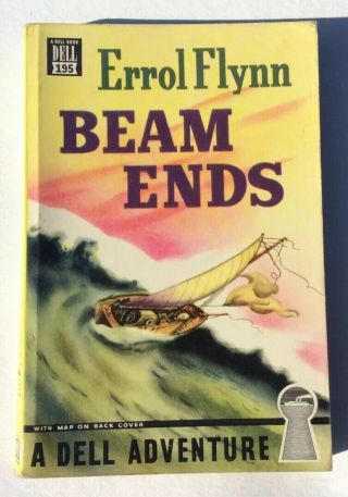 Vintage Errol Flynn Beam Ends Dell Pb Paperback Book 195