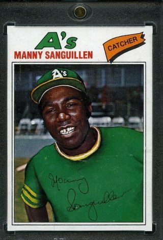 1977 Topps O Pee - Chee Baseball Unpublished Proof Card Manny Sanguillen Athletics